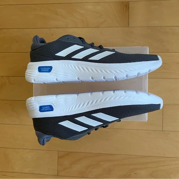 New Adidas Men's Cloudfoam Comfort Dark Gray Athletic Shoes - Picture 5 of 11